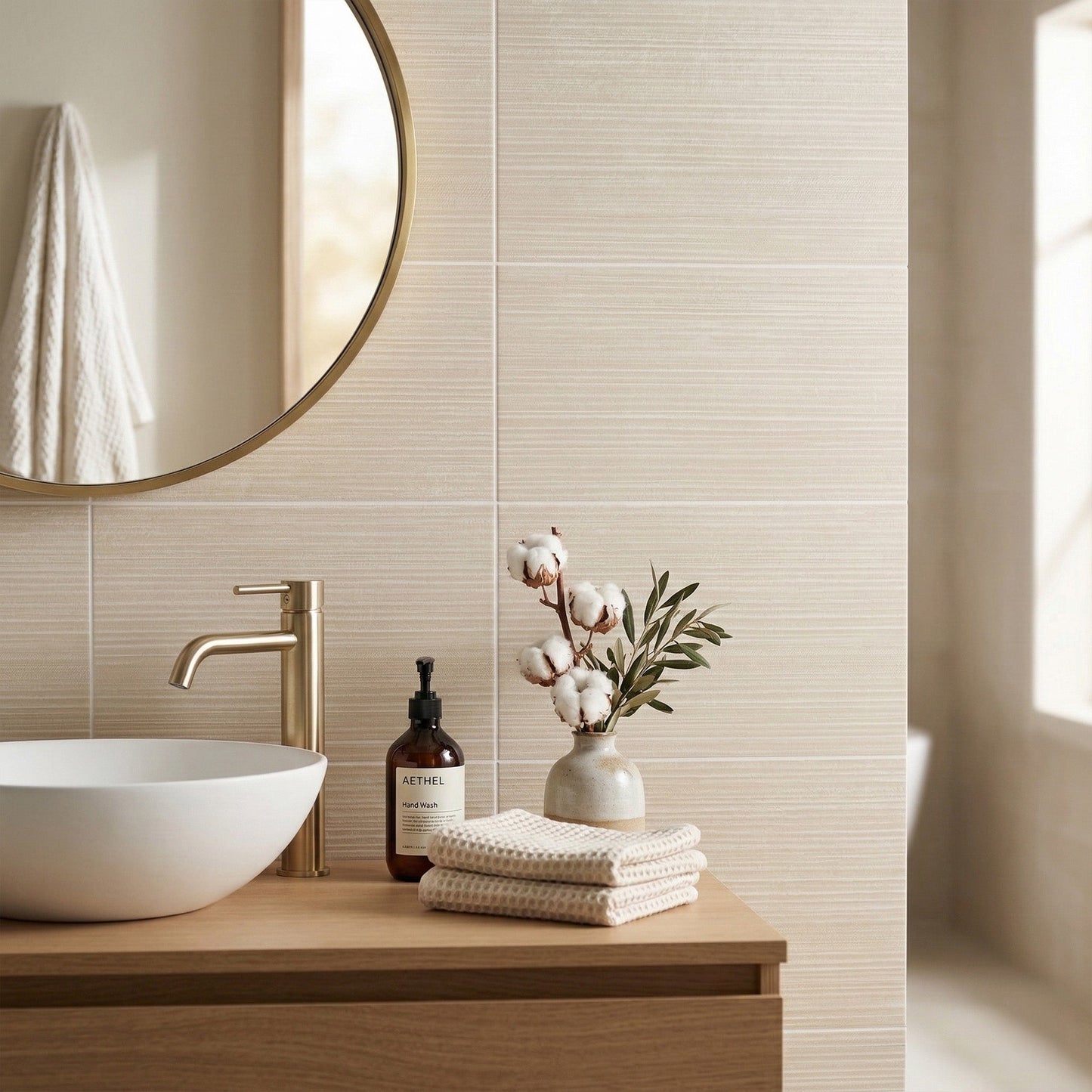 Cream Matt - Urban Textured Porcelain Wall & Floor Tile