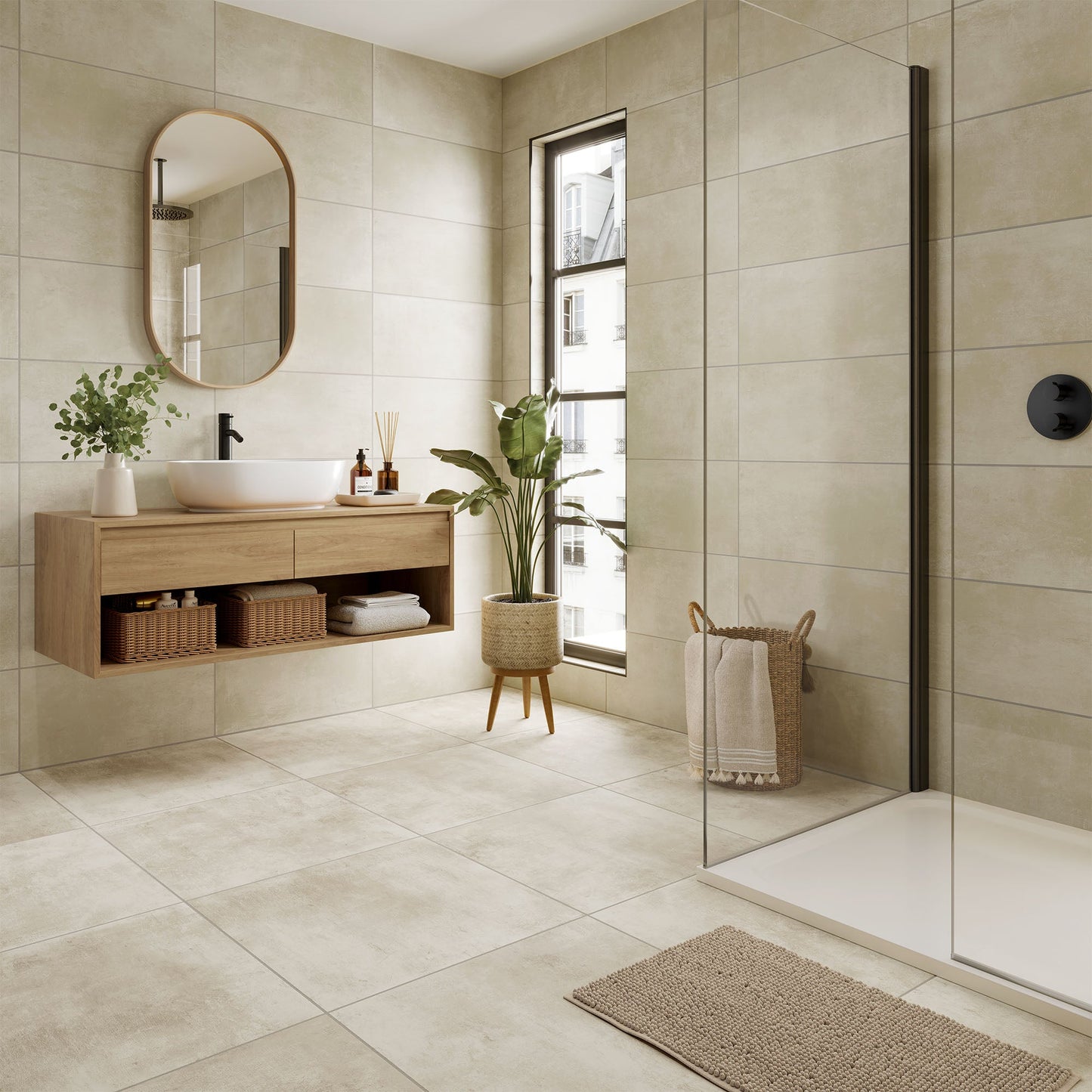 Cream Matt - Urban Smooth Porcelain Wall & Floor Tile
