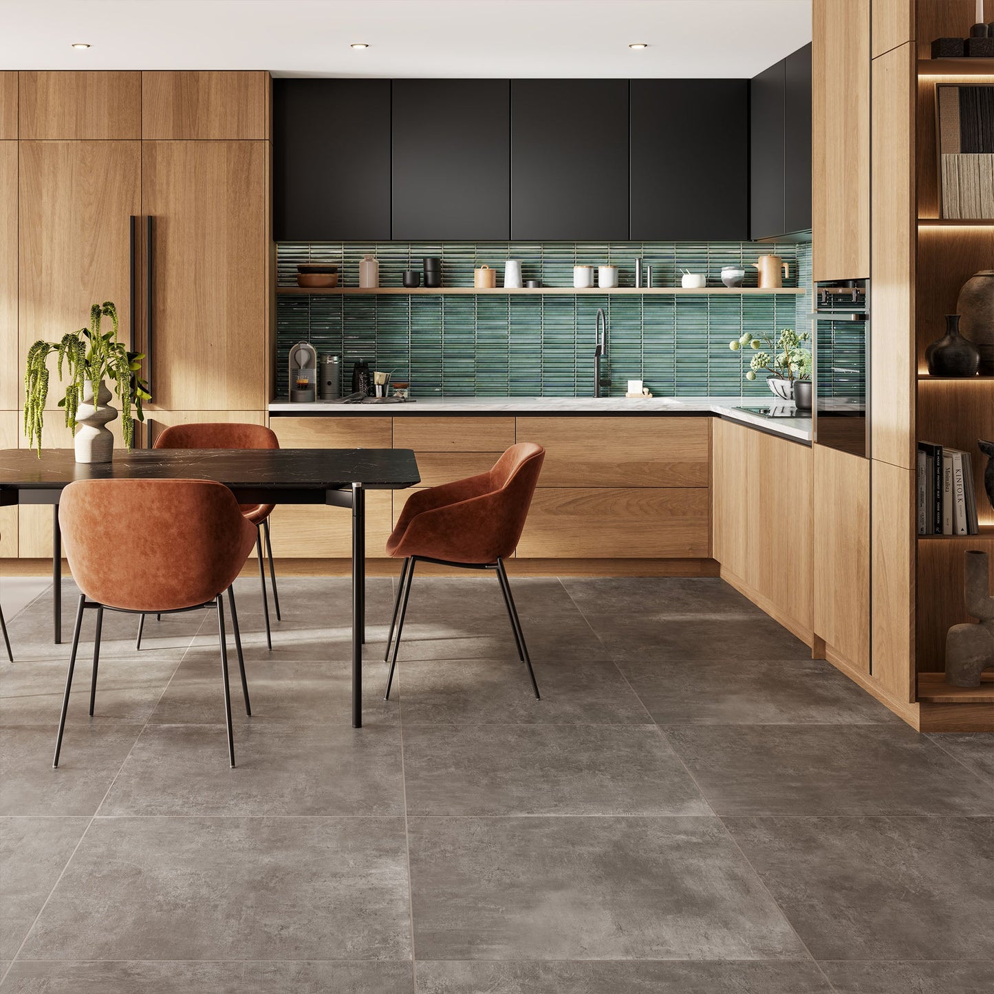 Emerald Gloss - Elara Smooth Linear Ceramic Wall Tile Sample