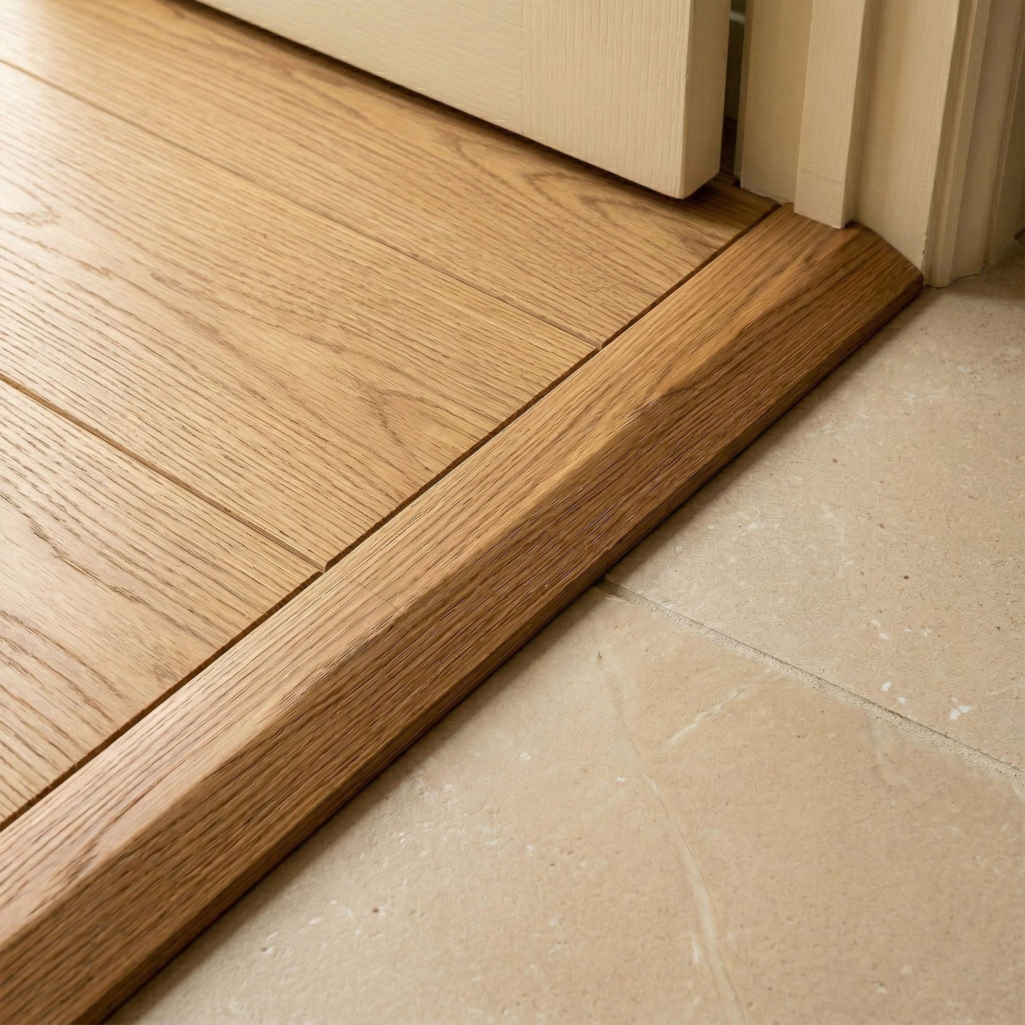 Natural Oiled Semi-Ramp Adapting Profile Door Bar 990mm