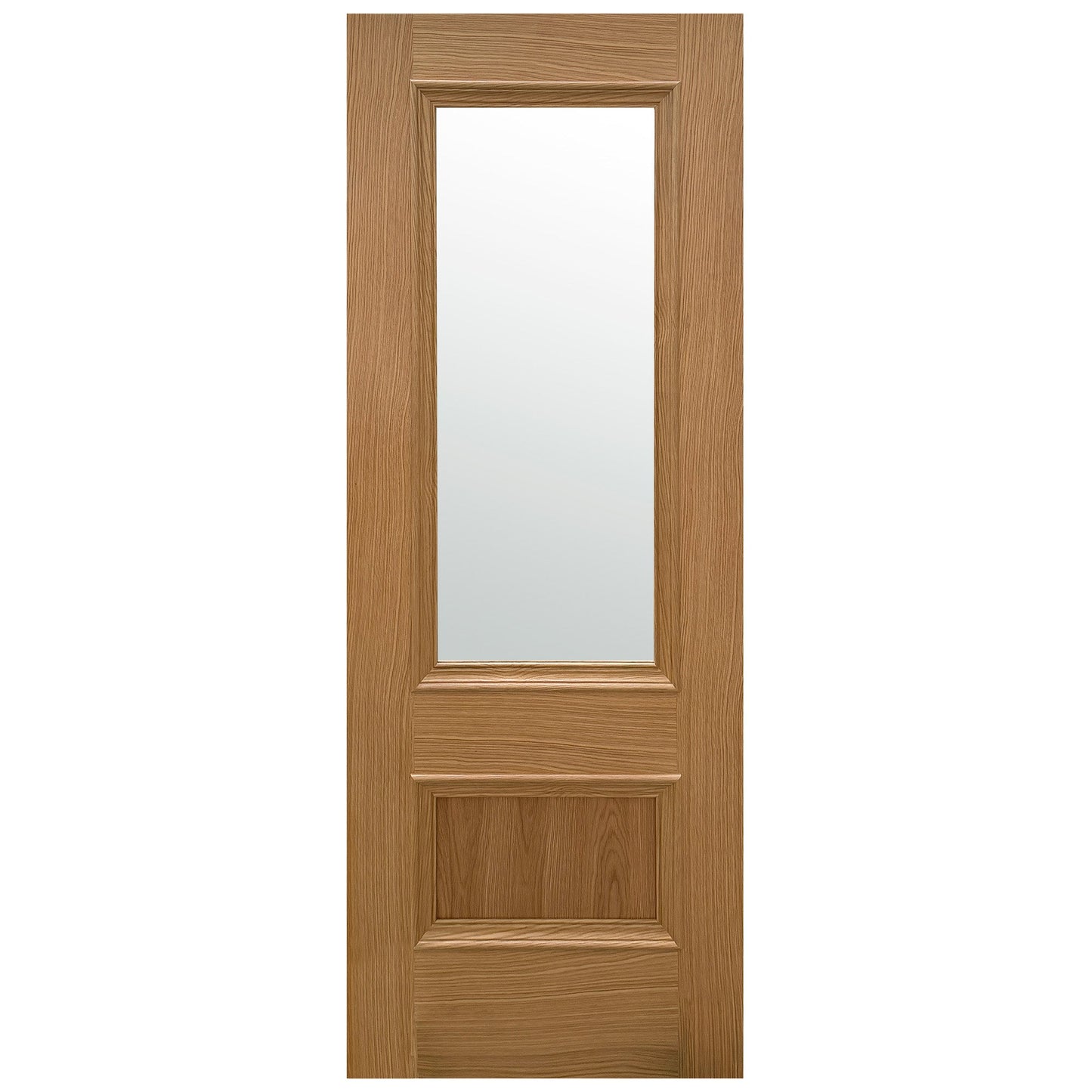 Oak Internal Fully Finished Clear Glass Mayfair 2 Panel Door