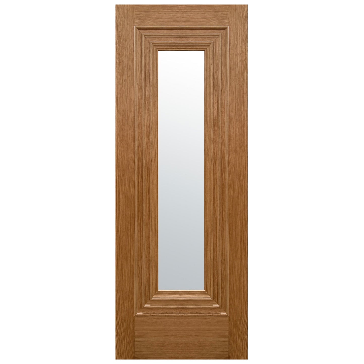 Oak Internal Fully Finished Clear Glass Trinity Door