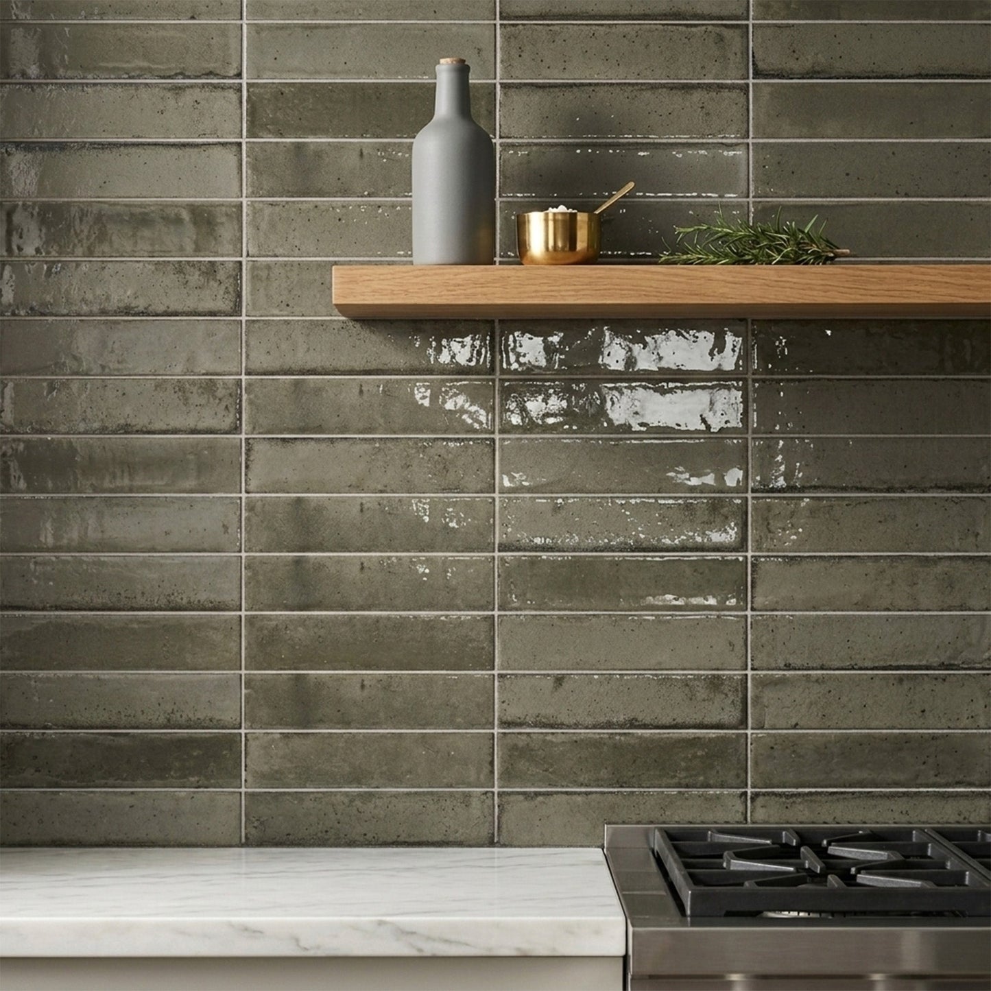 Ash Gloss - Aura Smooth Ceramic Wall Tile