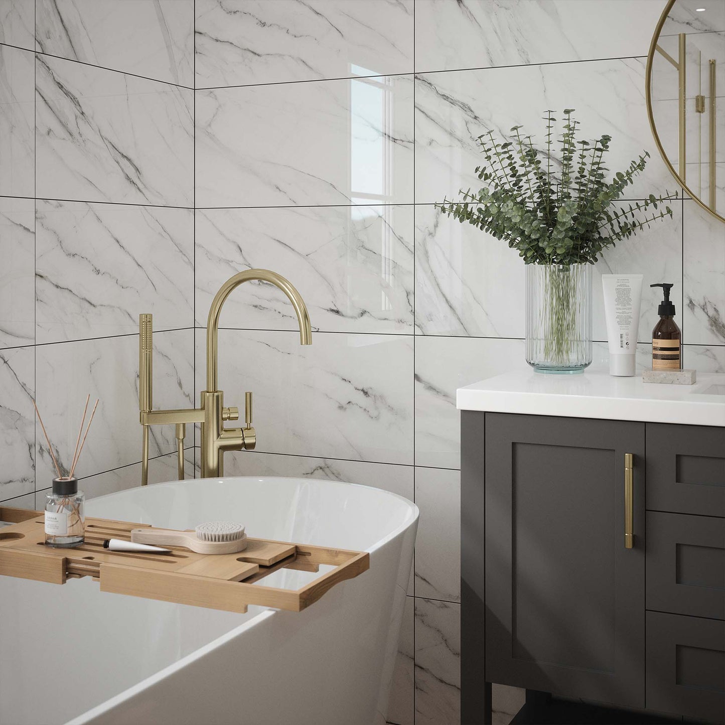 Clarence Gloss - Smooth Ceramic Wall Tile Sample