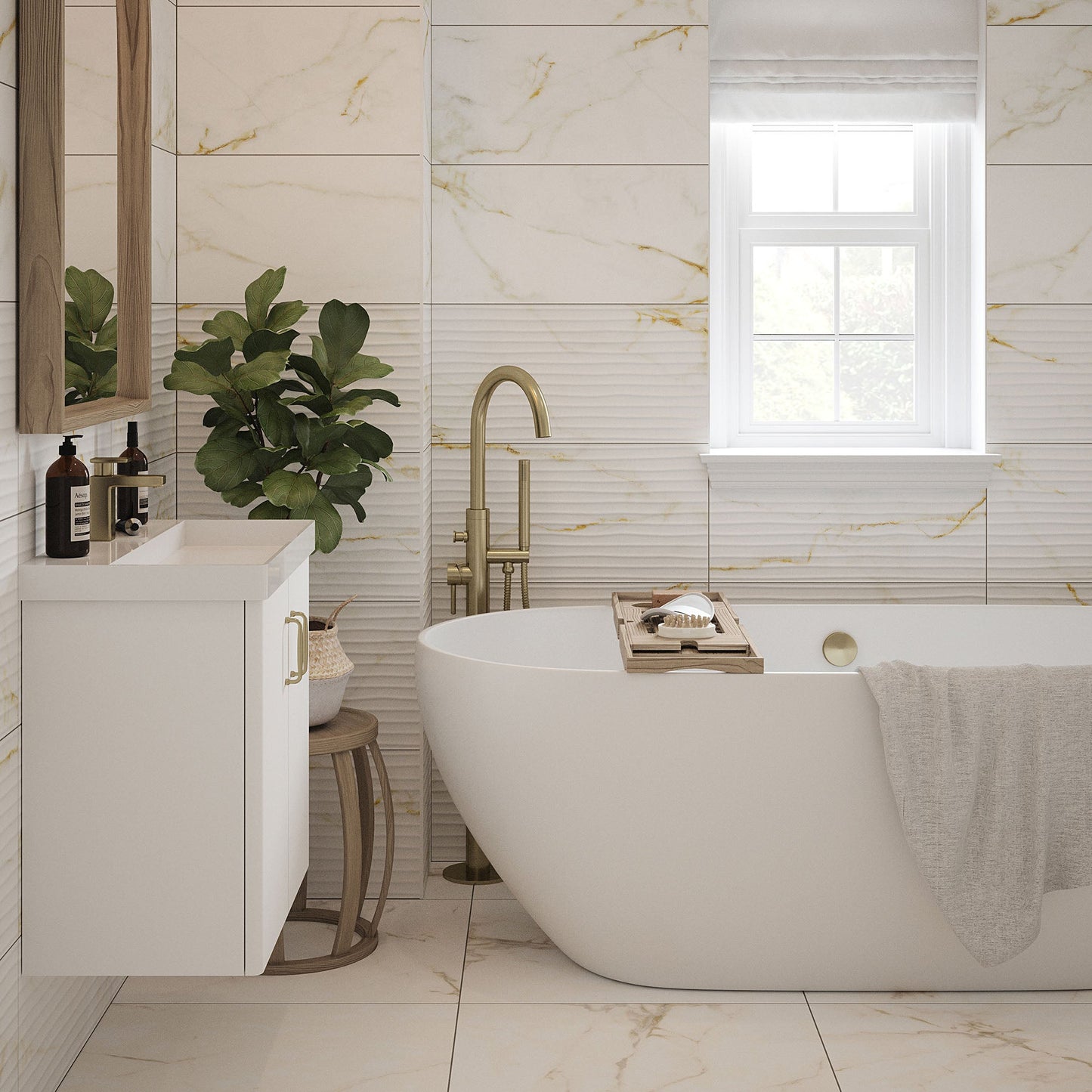Sterling Matt - Textured Ceramic Wall Tile Sample