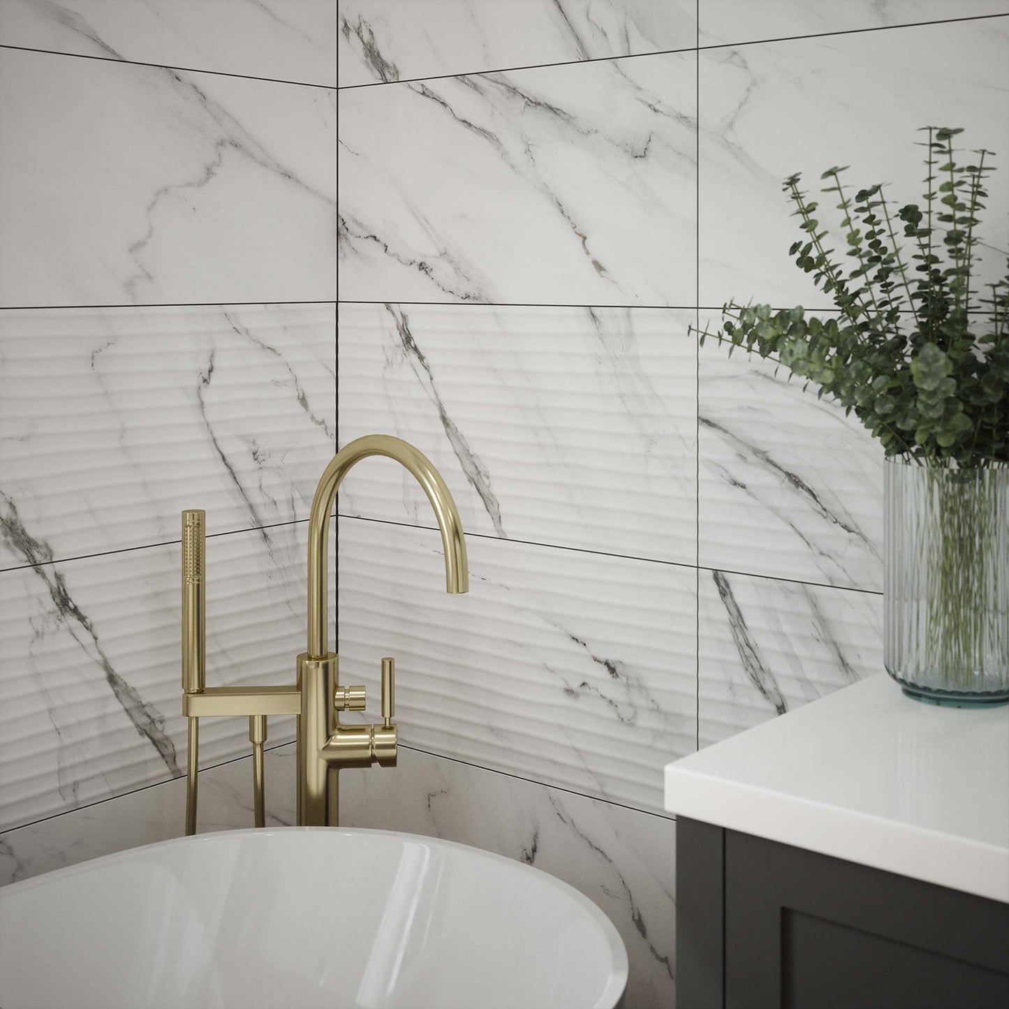 Clarence Matt - Textured Ceramic Wall Tile Sample