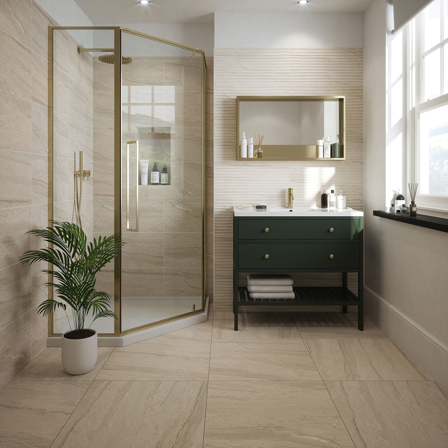 Beige Matt - Arden Smooth Porcelain Wall & Floor Tile Sample