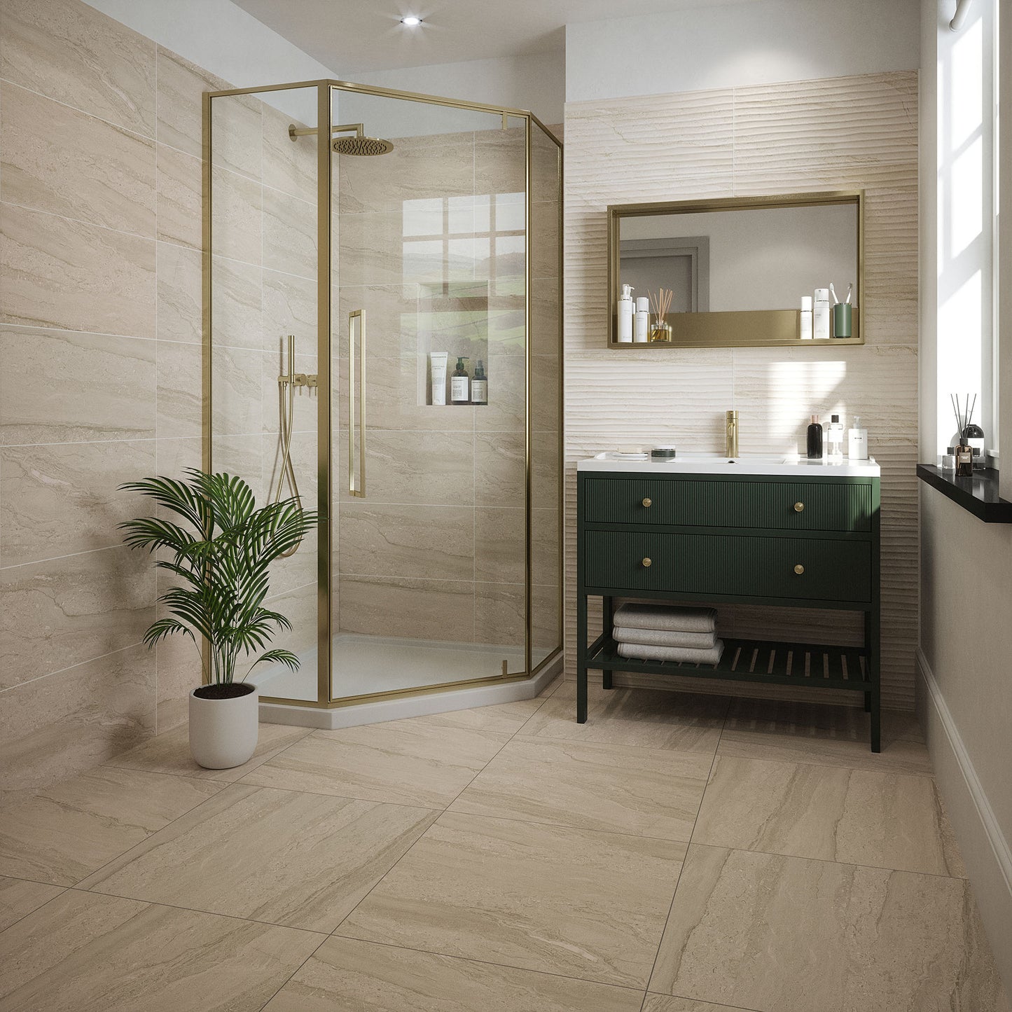 Beige Matt - Arden Smooth Porcelain Wall & Floor Tile Sample