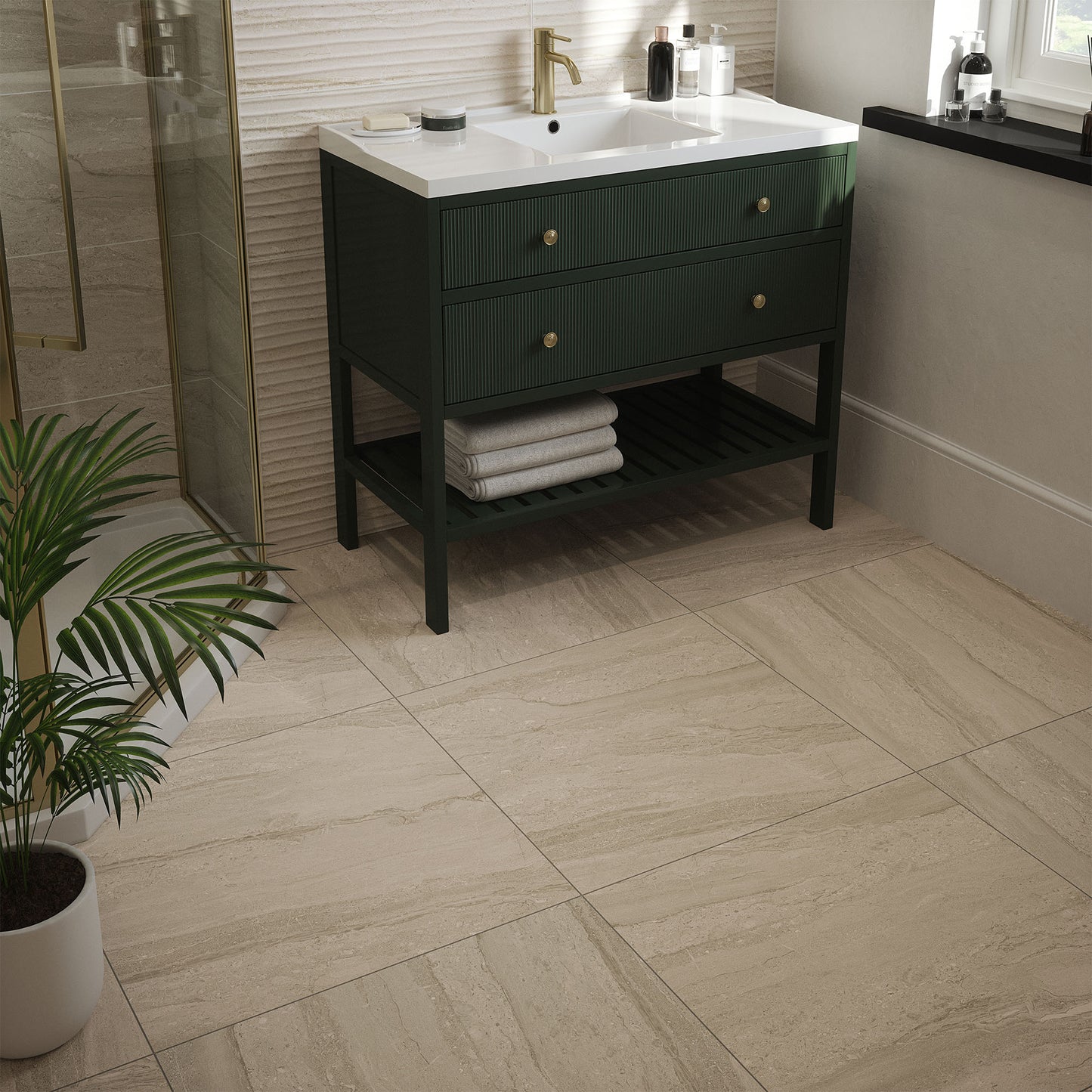 Beige Matt - Arden Smooth Porcelain Wall & Floor Tile Sample