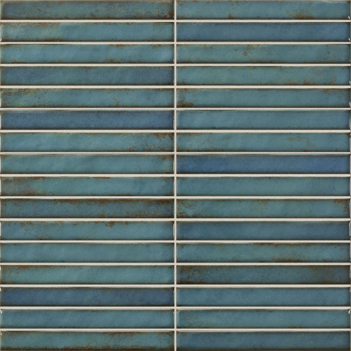 Turquoise Gloss - Elara Smooth Linear Ceramic Wall Tile Sample
