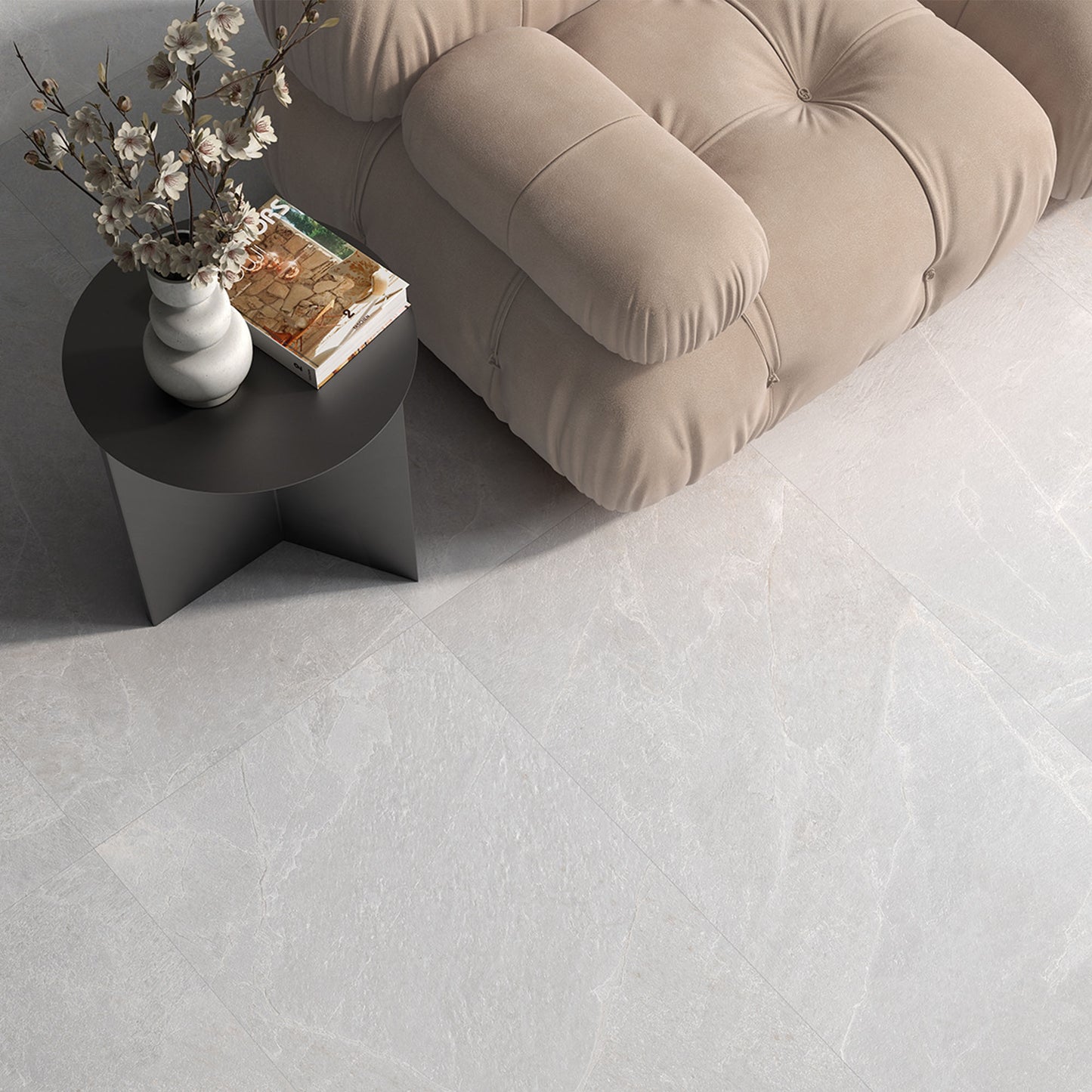 White Matt - Palma Smooth Wall & Floor Tile Sample
