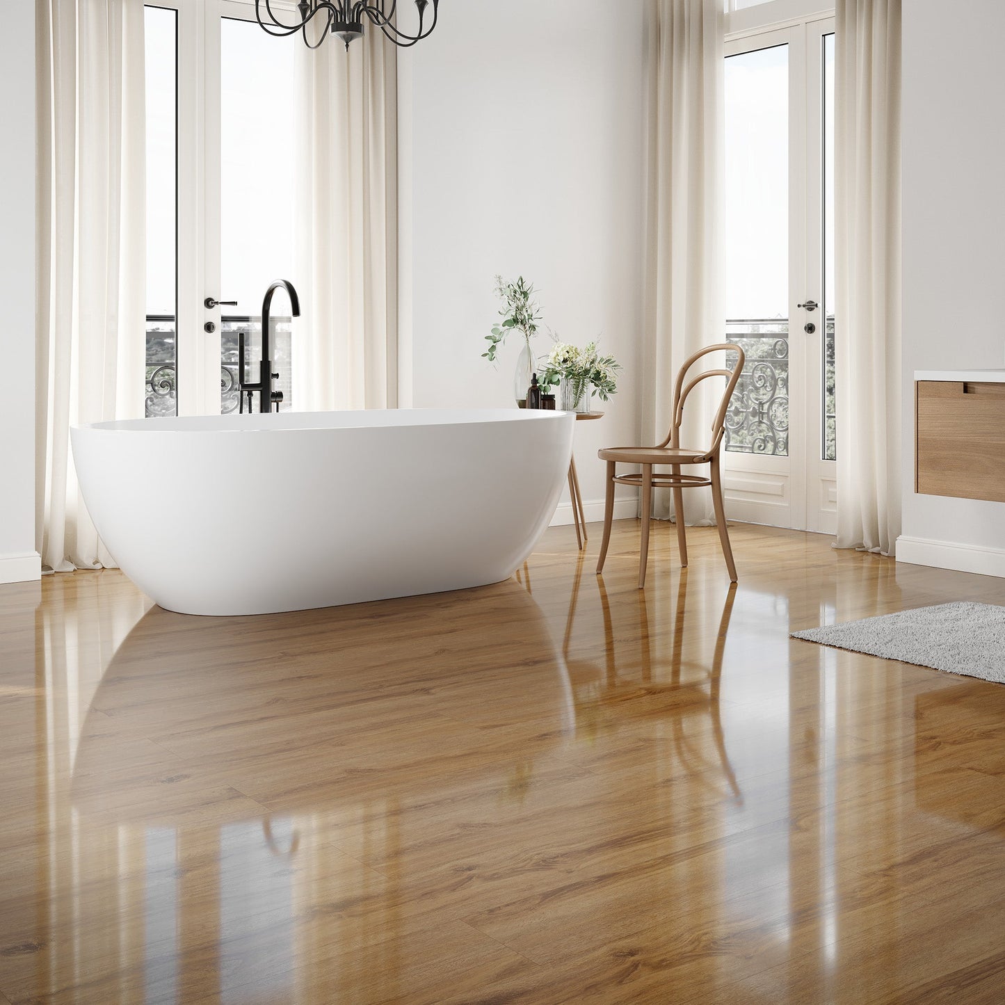Khor Oak - Lustre 8mm High Gloss Laminate Flooring