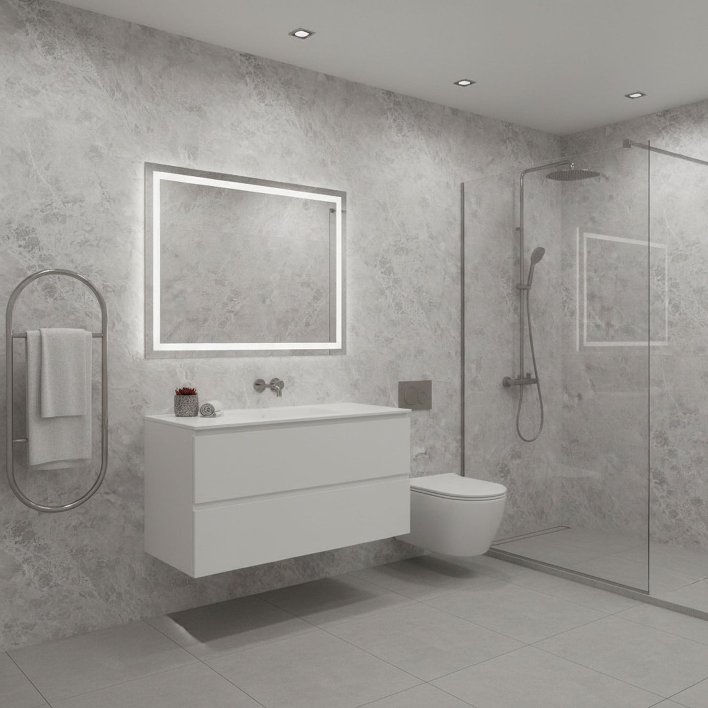 Fino Grey Matt - PVC Matt Waterproof Wall Panelling