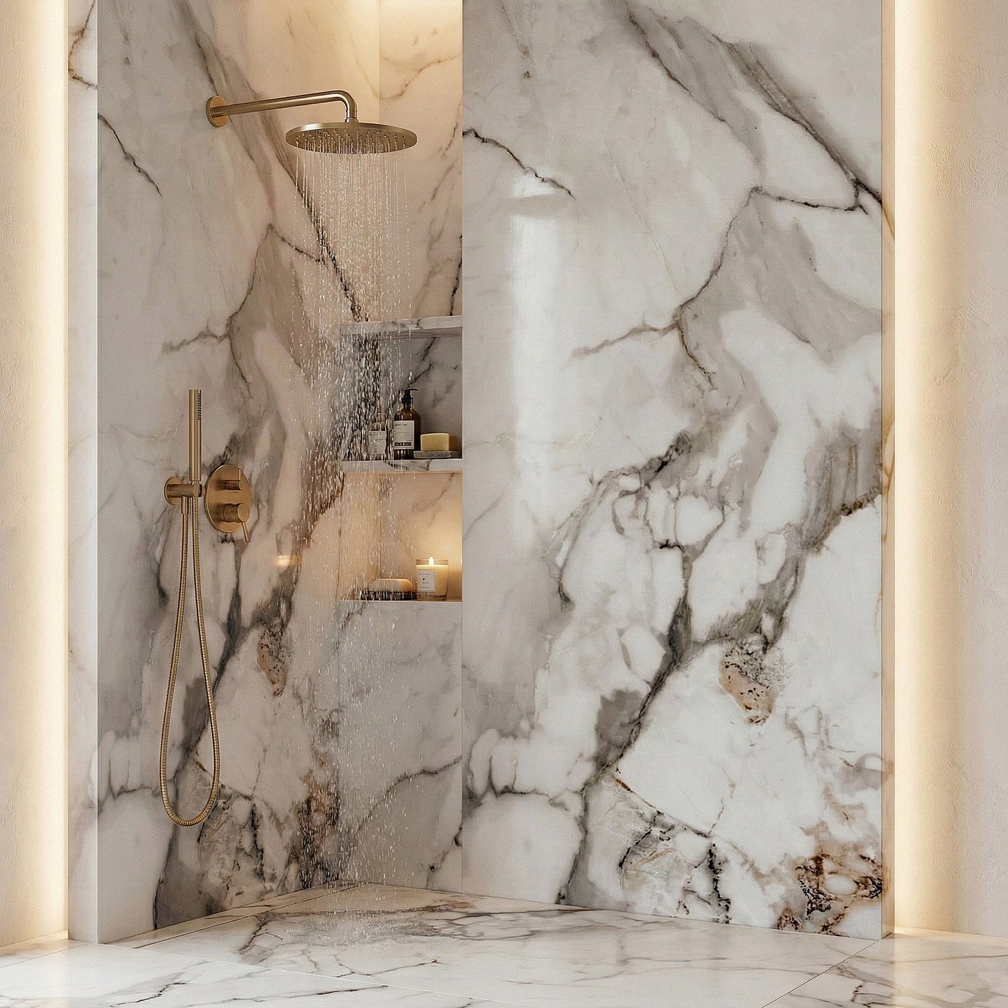 Pandora Marble - PVC Gloss Shower Wall Panel