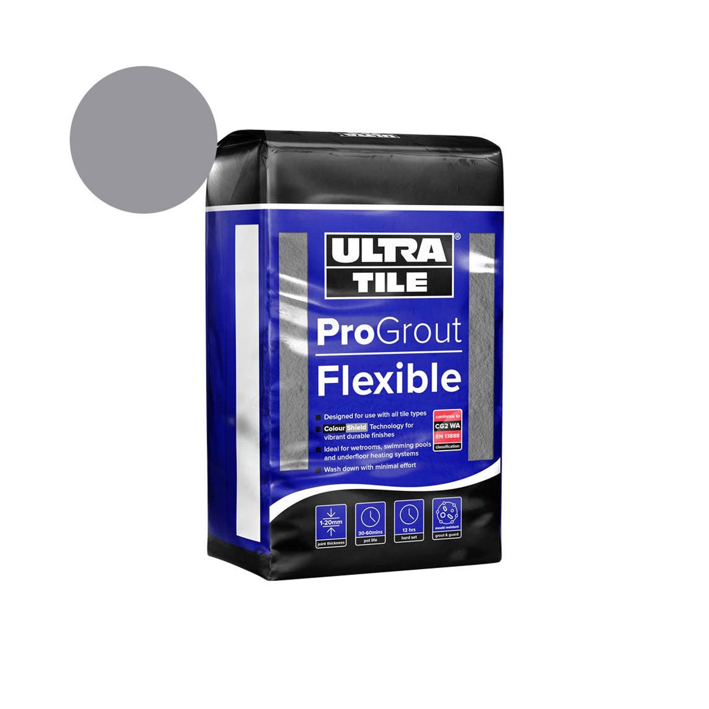 Grey - Ultra ProGrout 3kg Flexible Wall & Flooring Grout