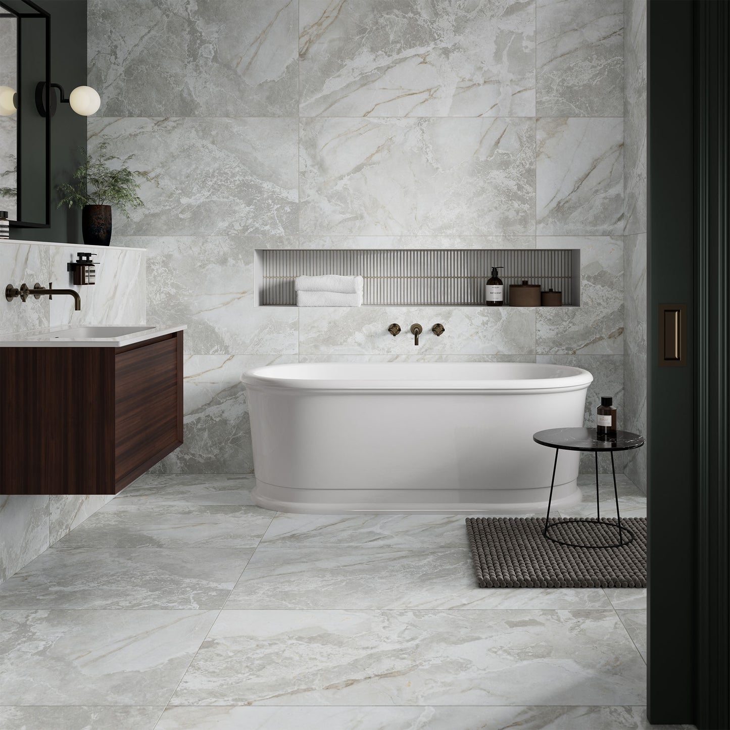 Sierra Light Semi-Polished - Smooth Porcelain Wall & Floor Tile Sample