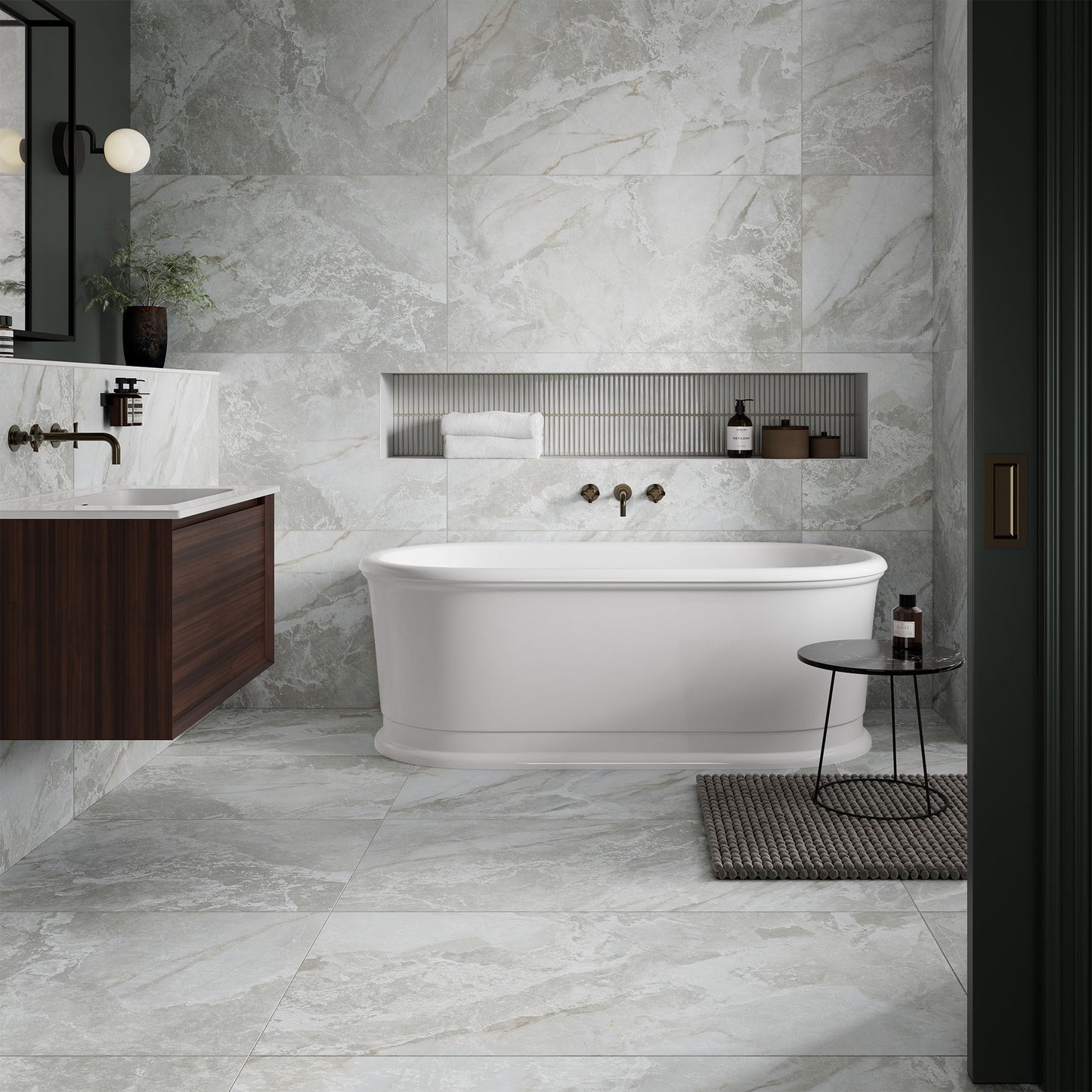 Sierra Light Semi-Polished - Smooth Porcelain Wall & Floor Tile Sample
