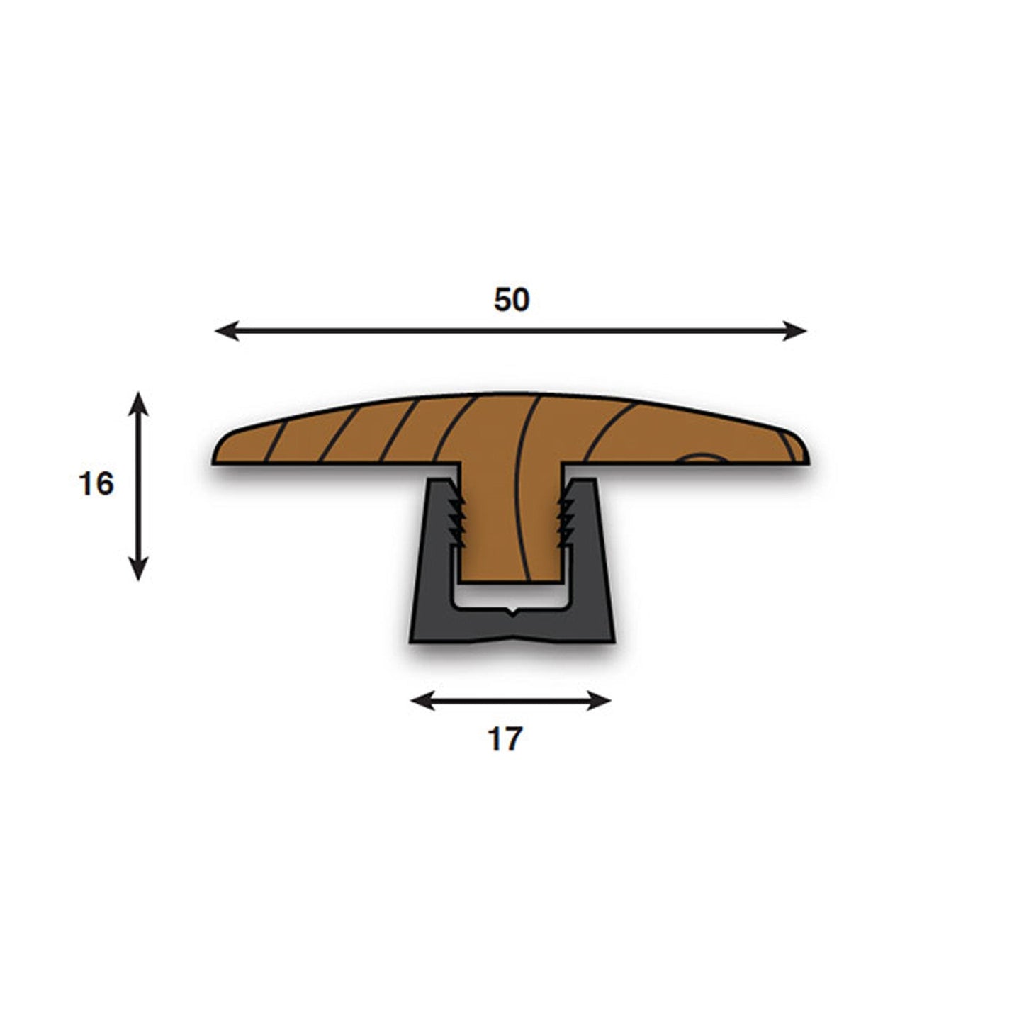 Ivory White - Connecting Profile Door Bar 990mm