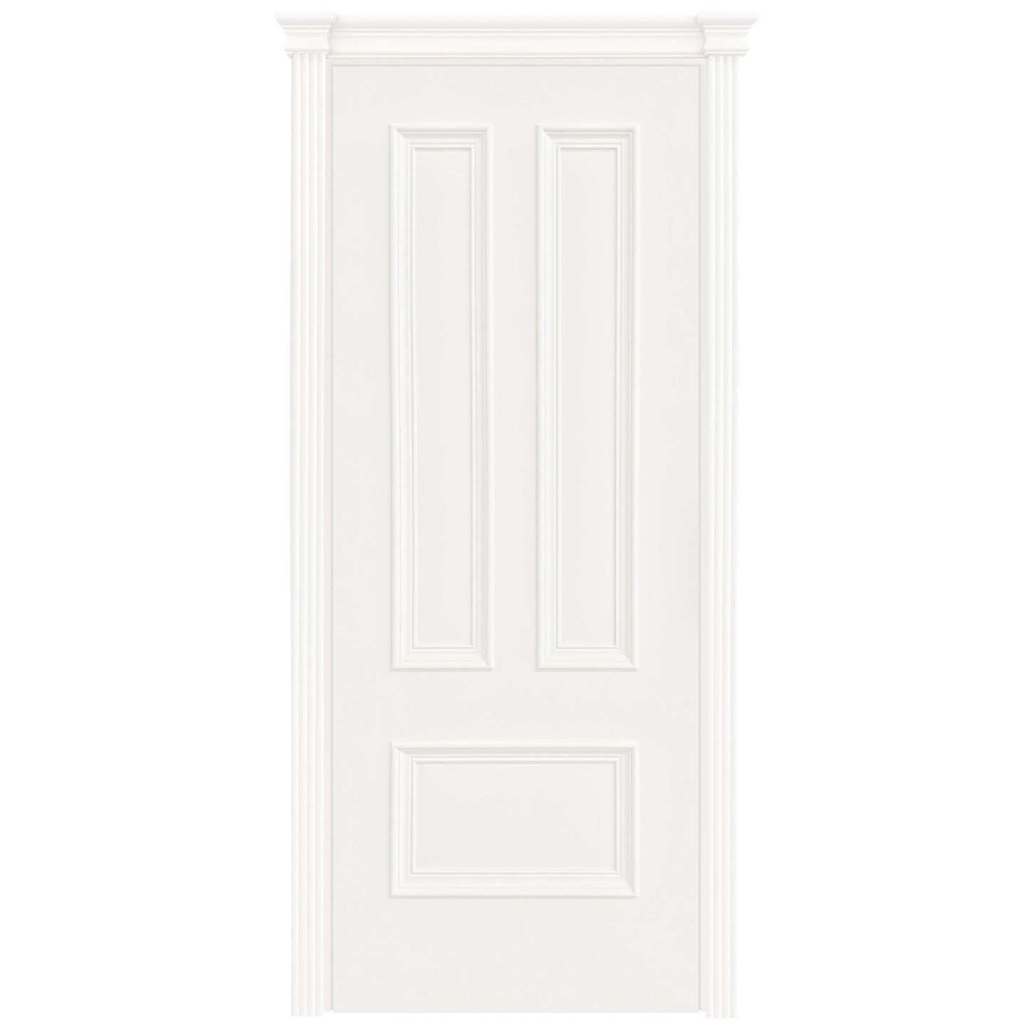 White Internal Fully Finished Belgravia 3 Panel Fire Door