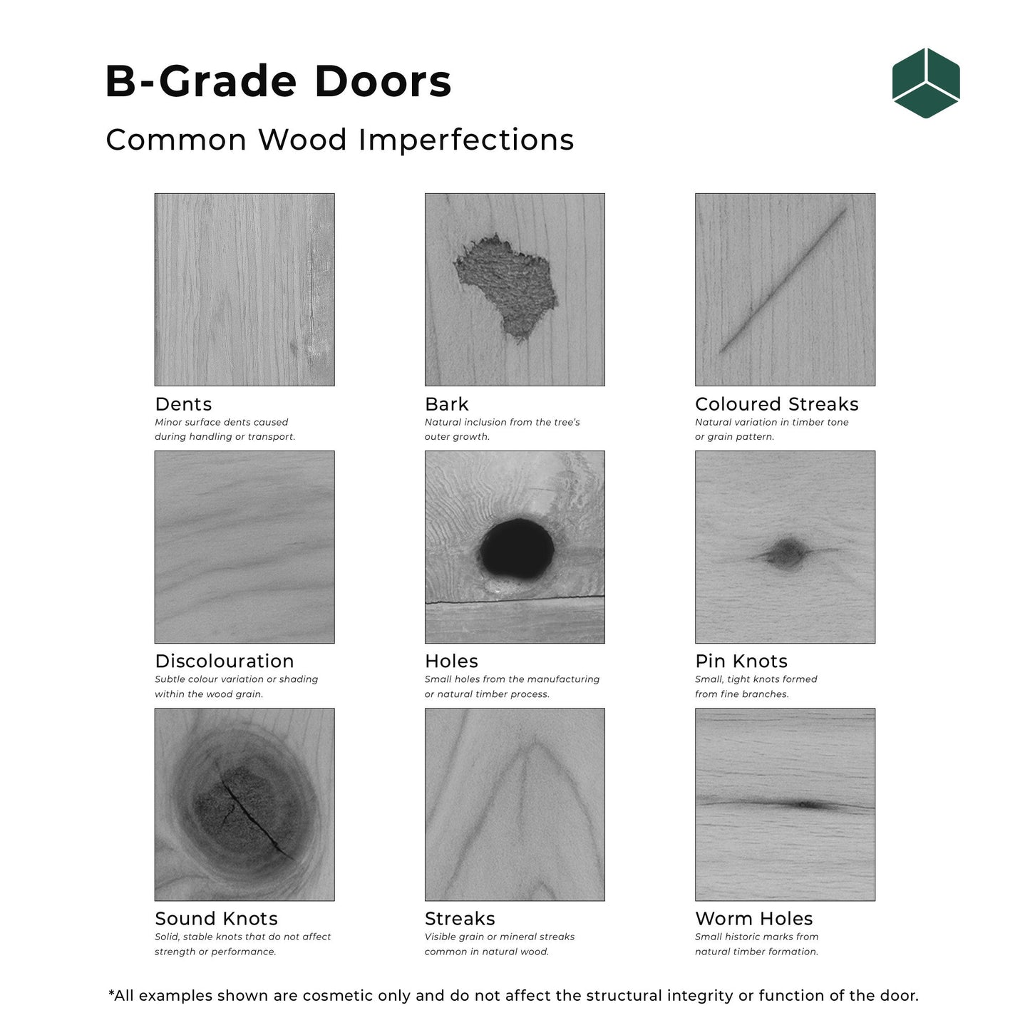 B-Grade Oak Internal Fully Finished Chevron Door