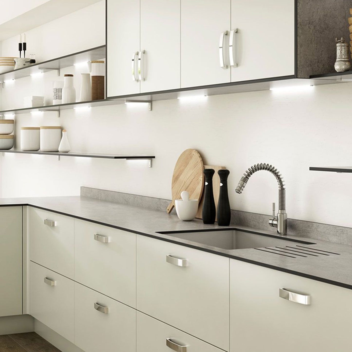 Woodstone gris - Matt Worktop Sample (WT38SQ-3)