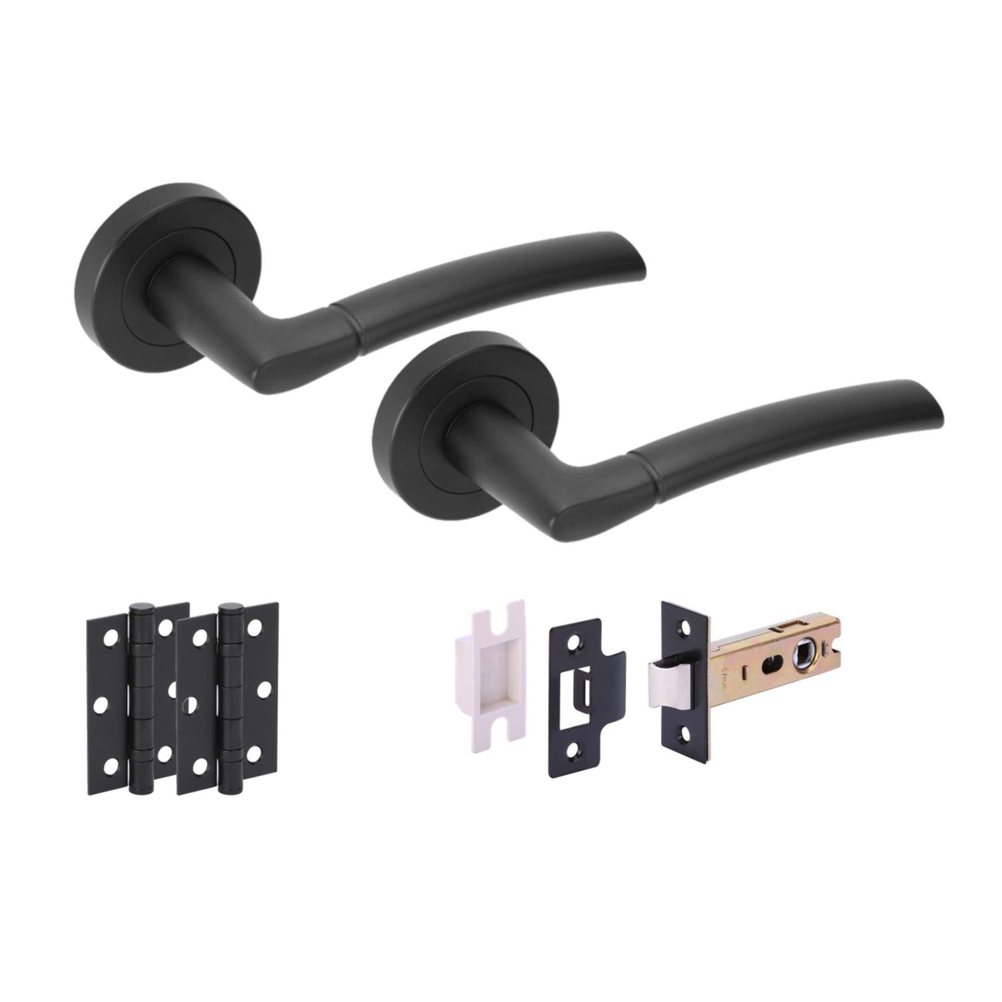 Nemo Internal Lever Door Handle Set - Matt Black