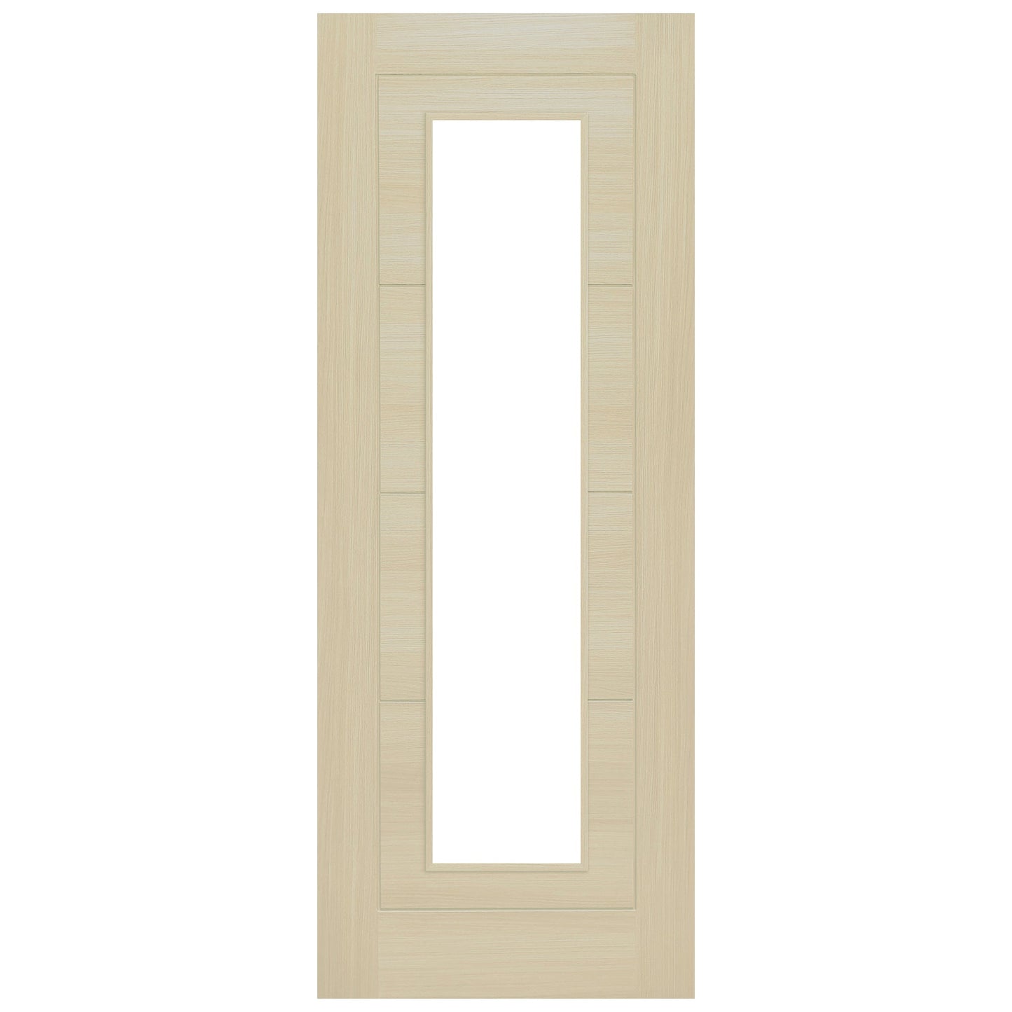 B-Grade Blonde Oak Internal Fully Finished Endure Laminate Ladder Clear Glass Door