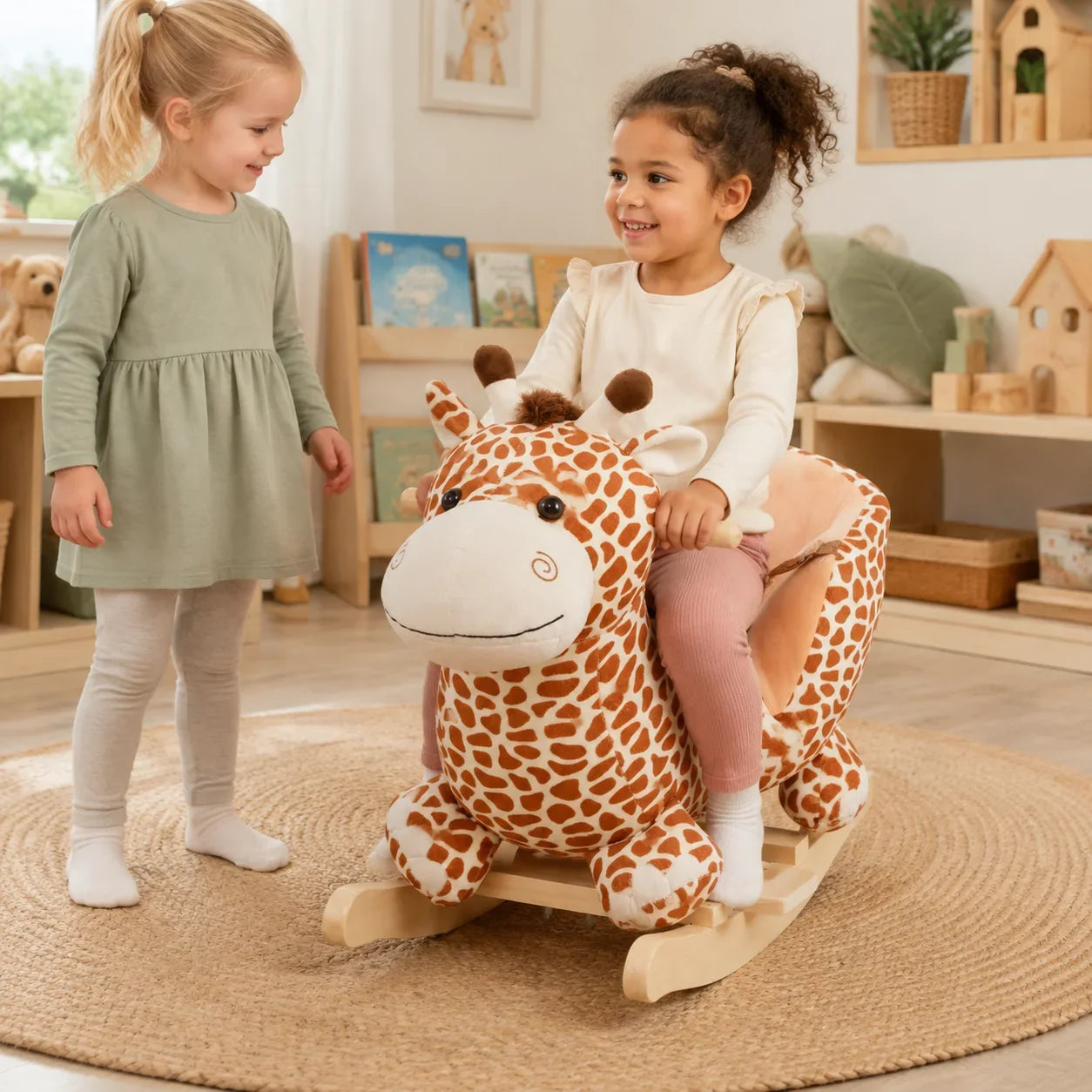 Giraffe Plush Rocking Horse