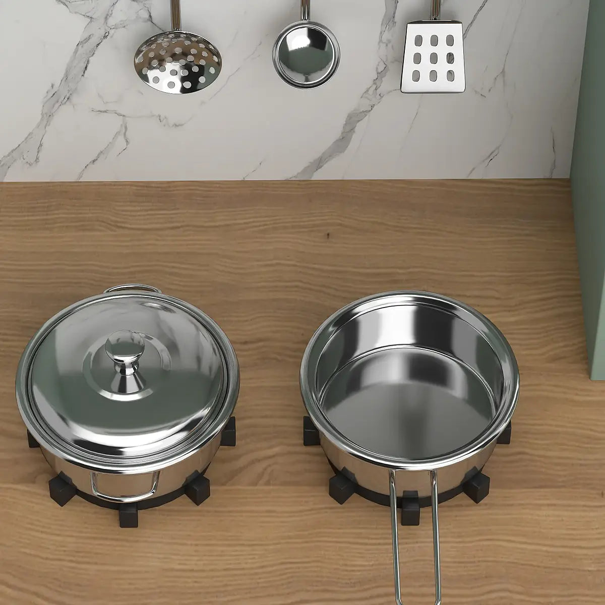 Kids Pretend Play Kitchen with Laundry Centre and Accessories