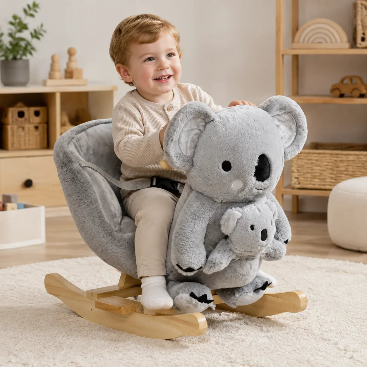 Koala Plush Rocking Toy with Glove Puppet