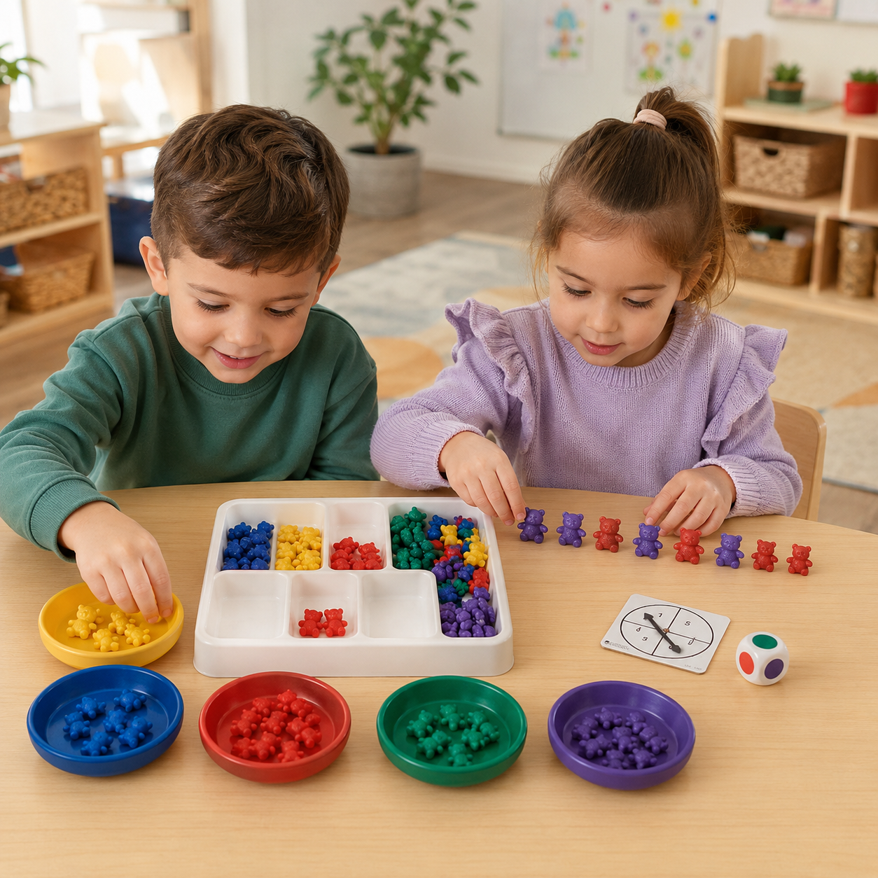 Three Bear Family Sort, Pattern & Play Activity Set