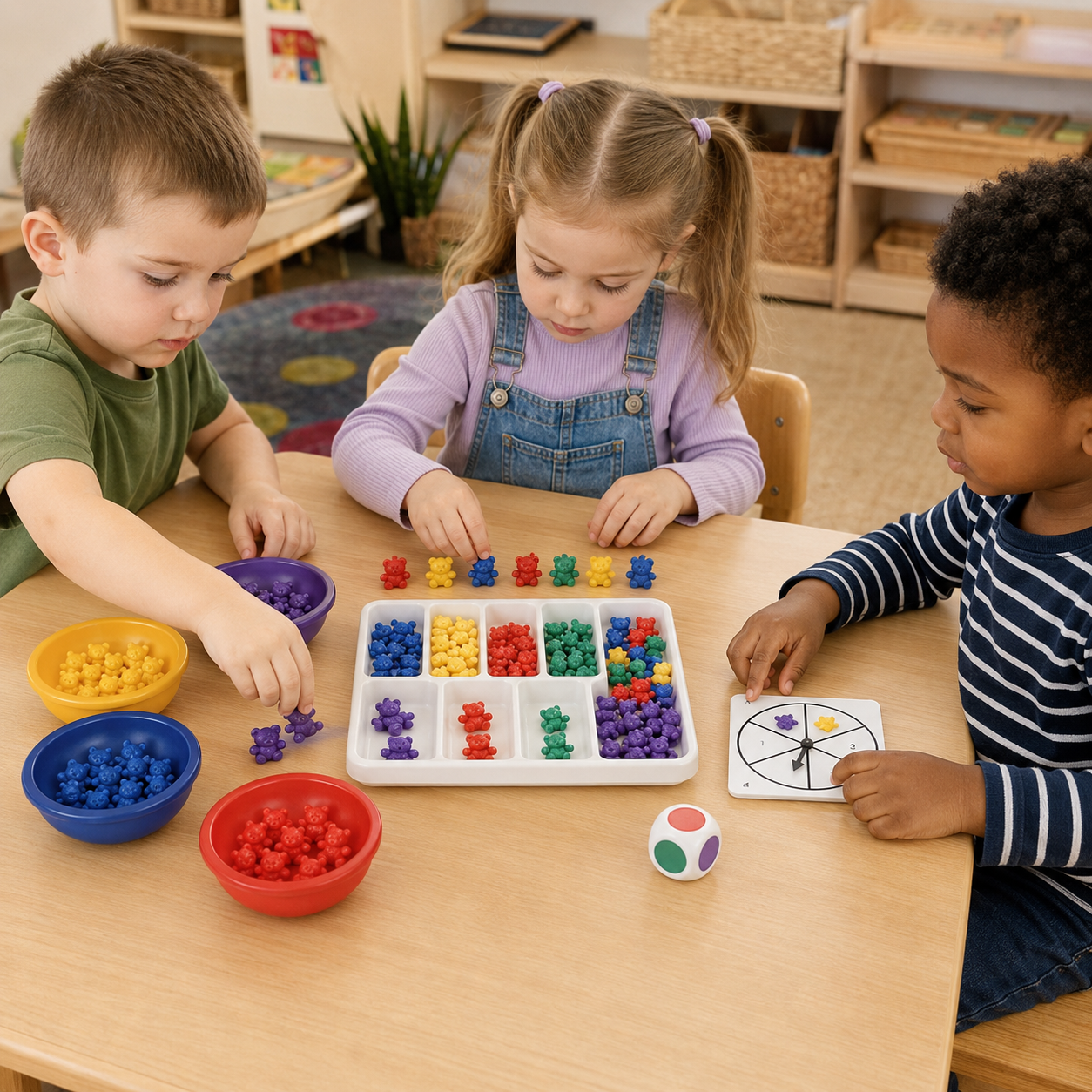 Three Bear Family Sort, Pattern & Play Activity Set